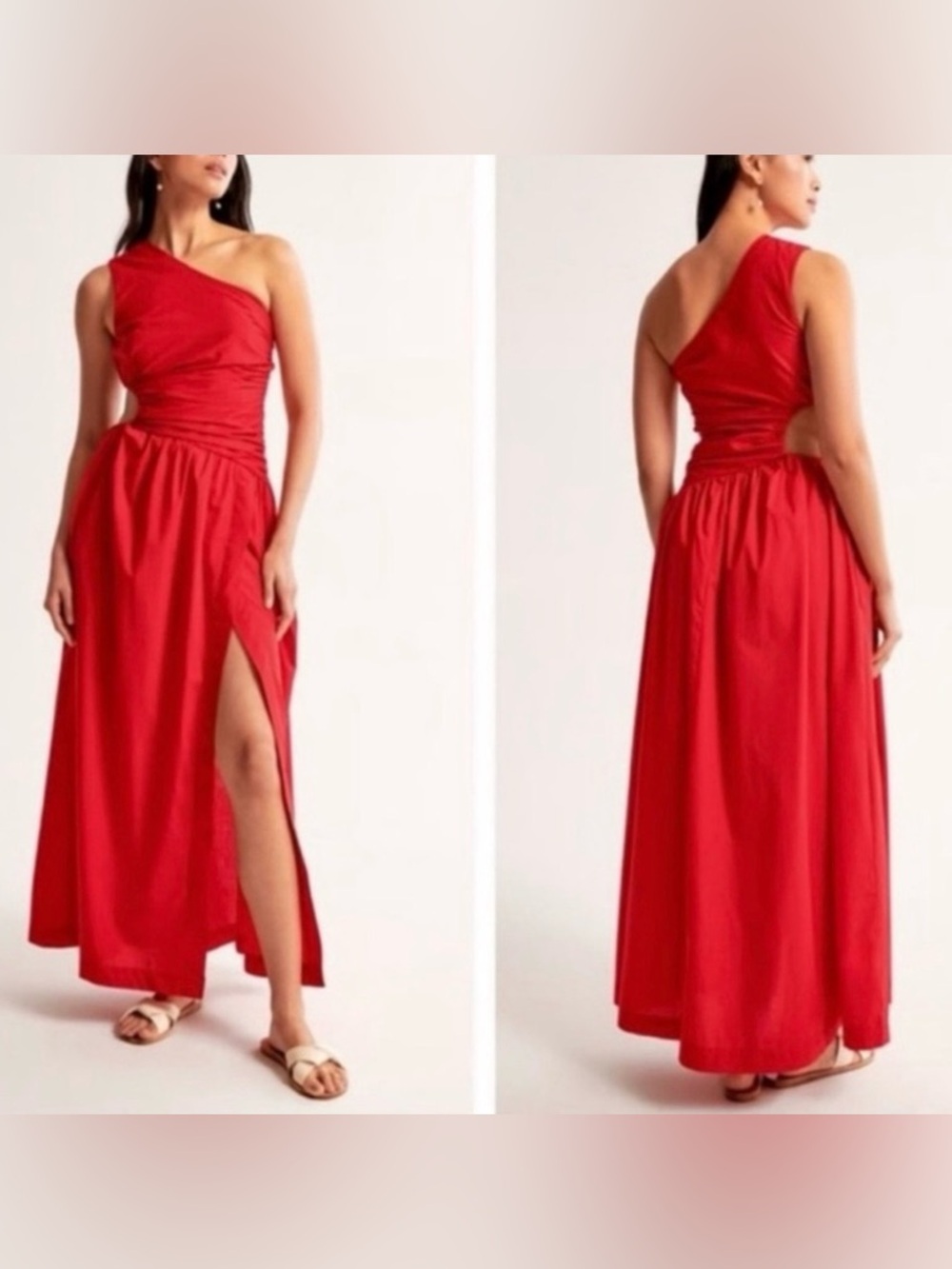 Abercrombie & Fitch One-Shoulder Red dress XS  NWT  gorgeous